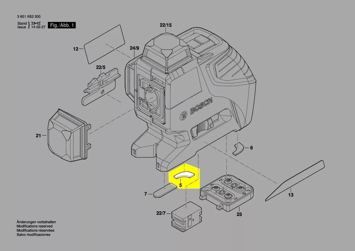 pied caoutchouc réf. 1 618 C00 325 Bosch